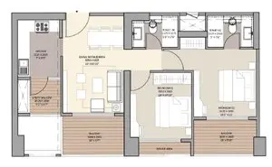 1 Bed Floor Plan